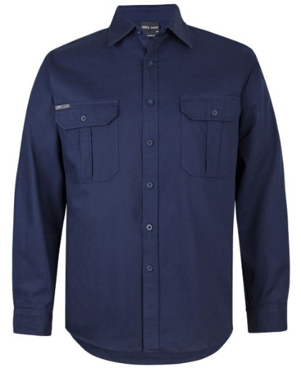 Picture of JB's 190gsm Cotton Drill Work Shirt Long Sleeve