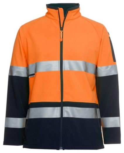 Picture of JB's Hi Vis Layer Jacket Soft Shell RT1 Reflective Tape 2 Tone