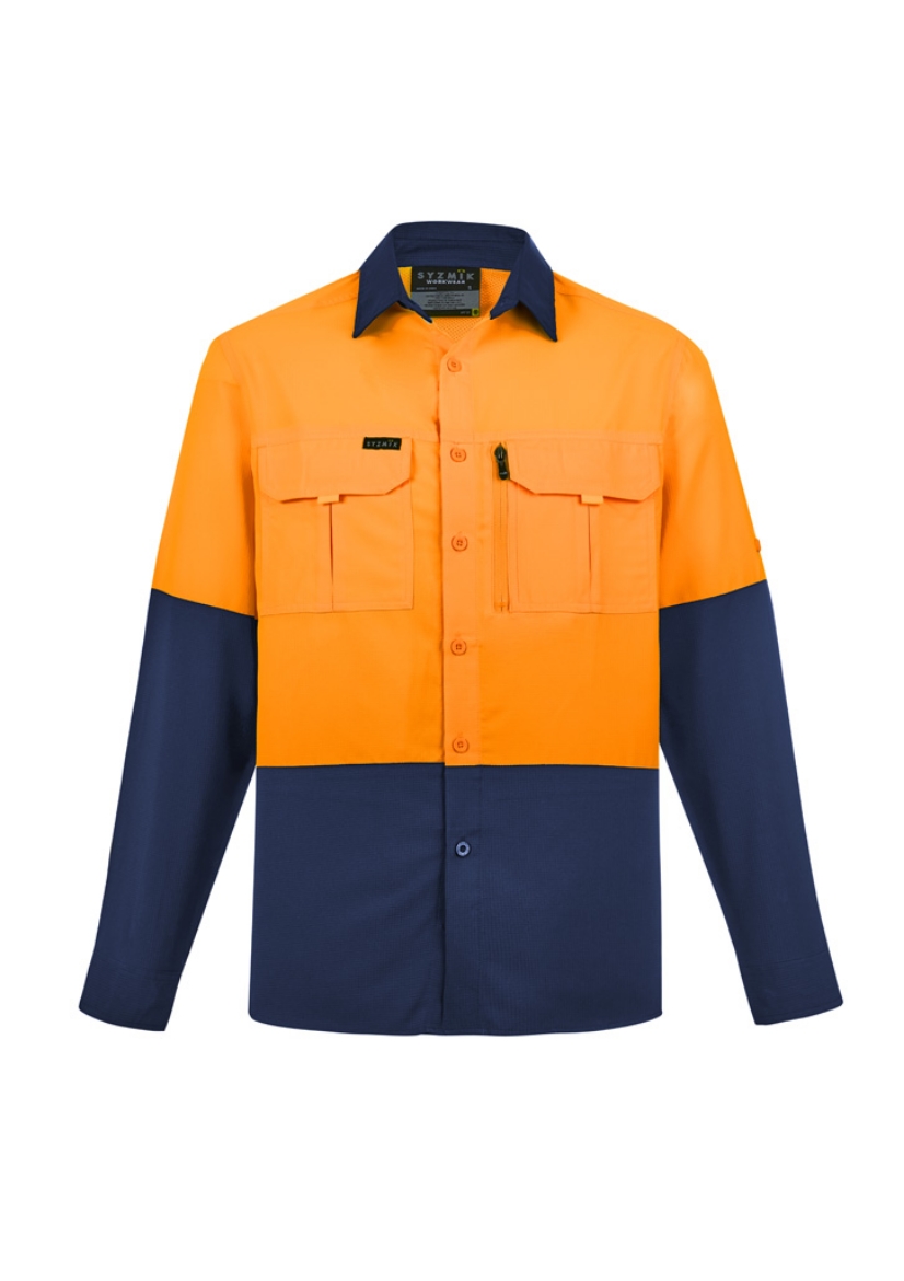 Picture of Syzmik Mens Hi Vis Outdoor Long Sleeve Shirt