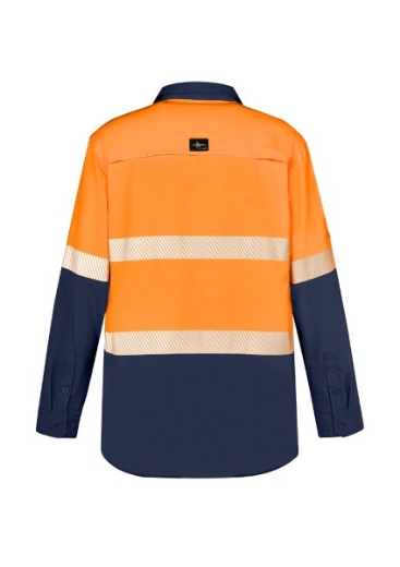 Picture of Syzmik Mens Hi Vis Outdoor Segmented Tape Long Sleeve Shirt
