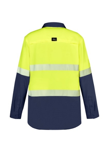 Picture of Syzmik Mens Hi Vis Outdoor Segmented Tape Long Sleeve Shirt