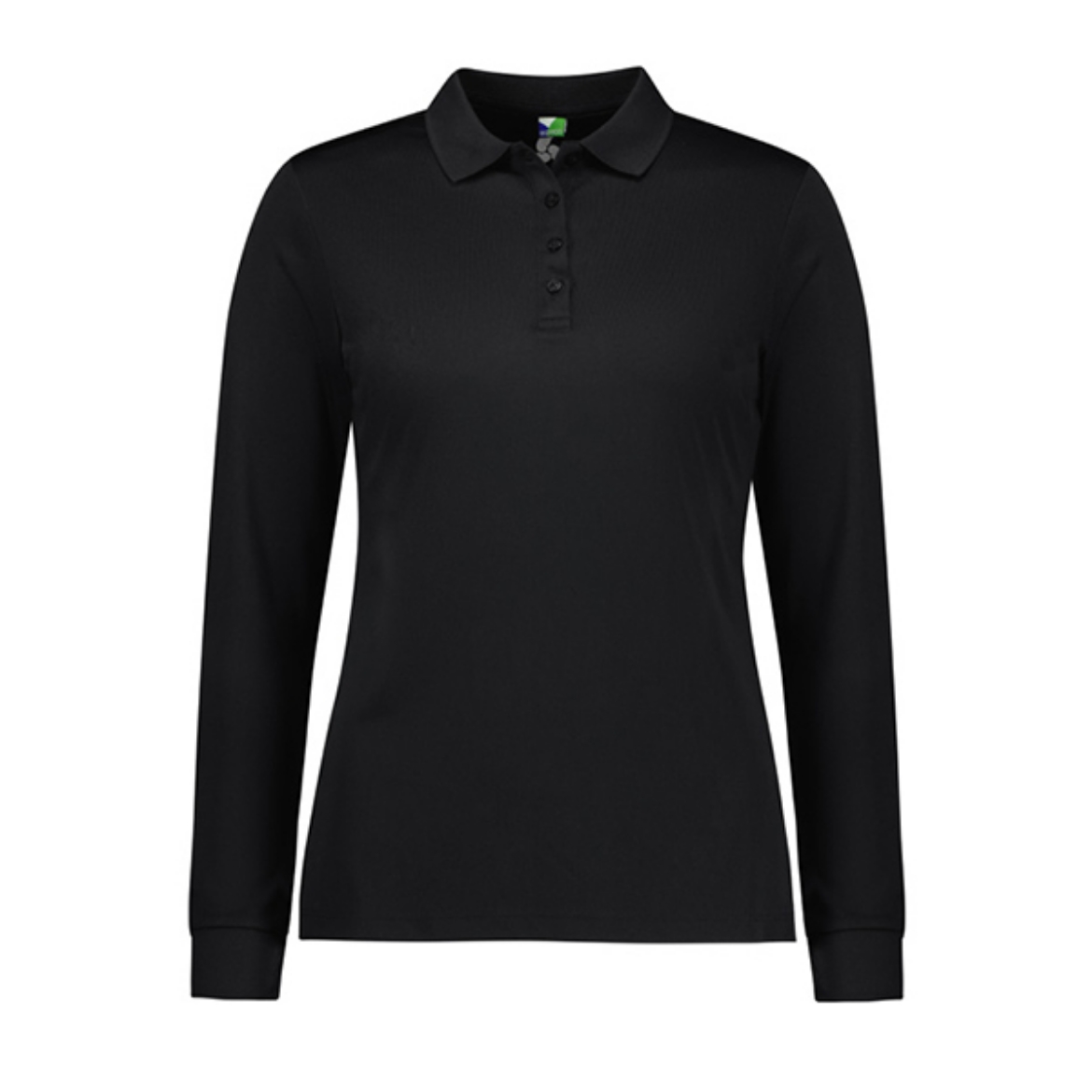 Picture of Biz Collection Ladies Action Long Sleeve Polo Shirt 100% Certified recycled PET polyester