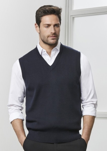 Picture of Biz Collection Mens V neck Vest 50% Wool 50% Acrylic
