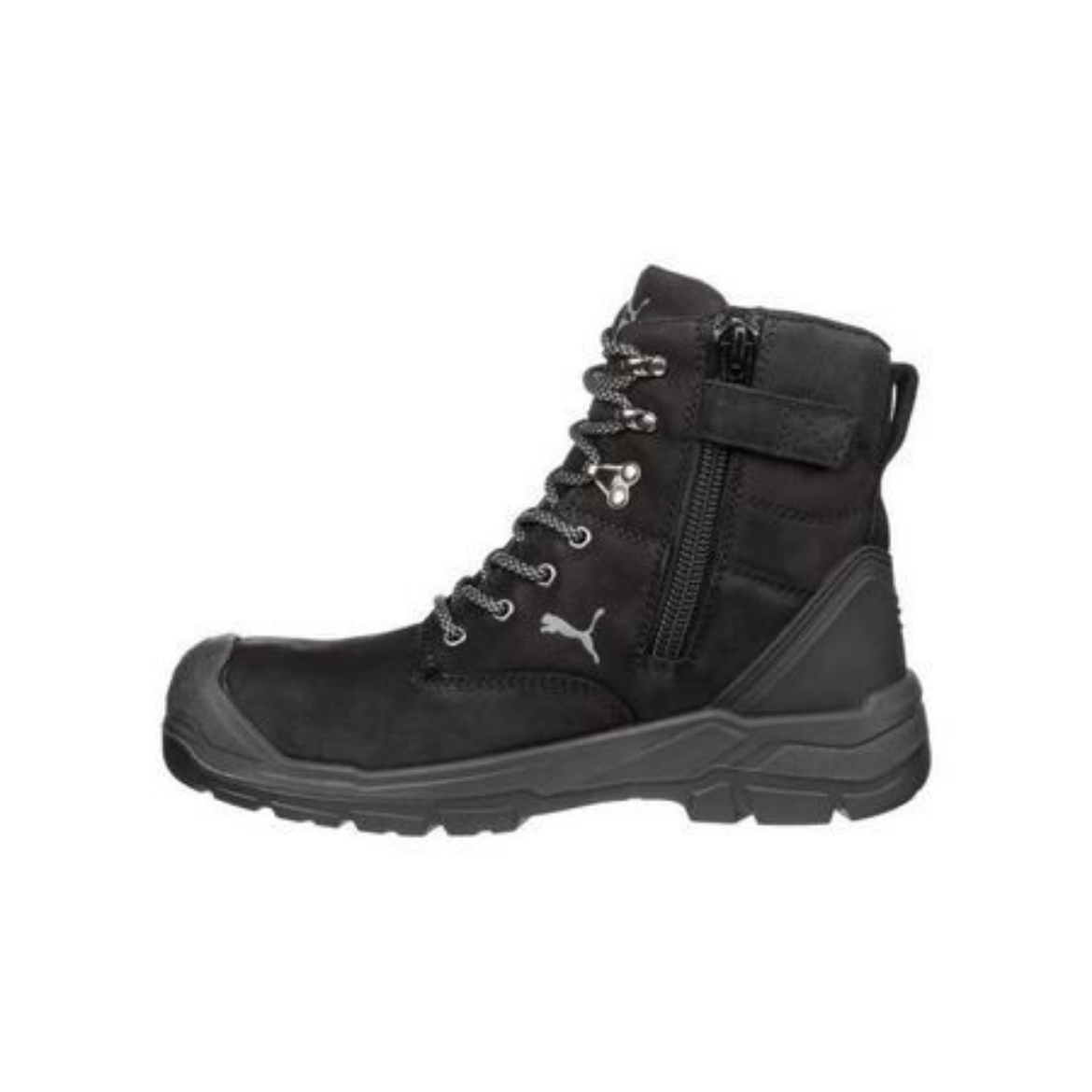 Picture of Puma Safety Boot Conquest Black Lace Up Zip Side with Composite Cap