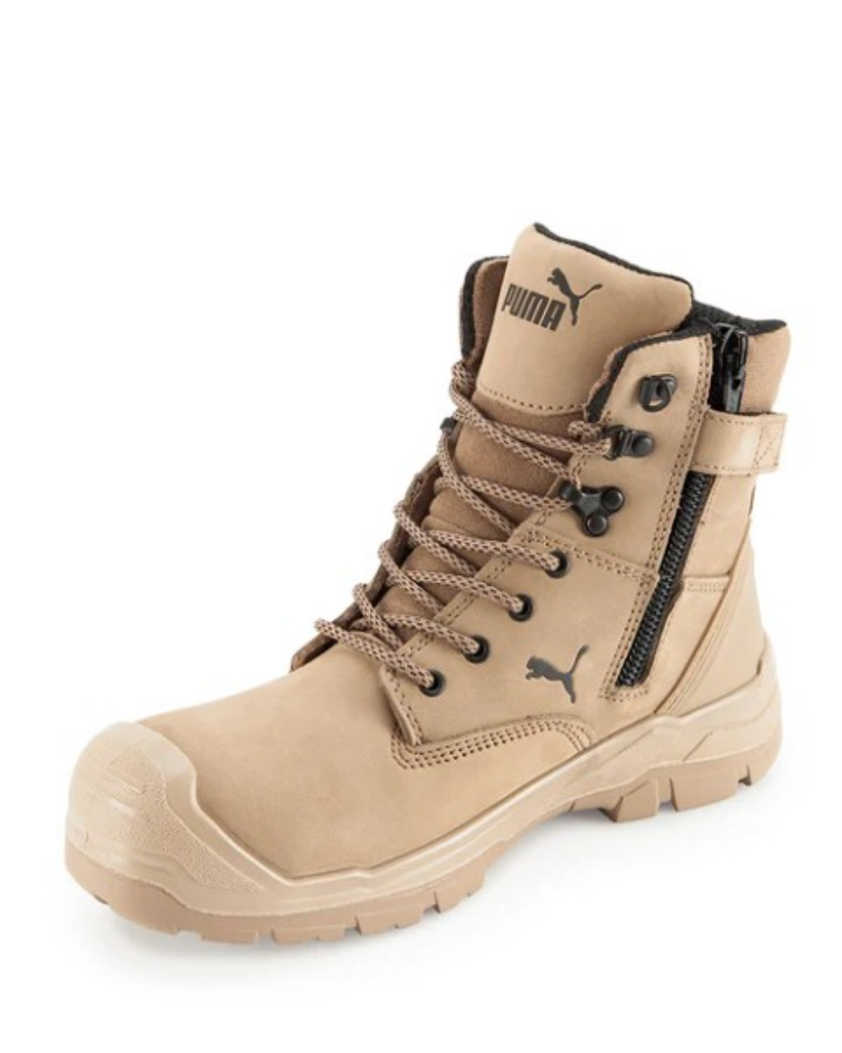 Picture of Puma Safety Boot Conquest Stone Lace Up Zip Side with Composite Cap