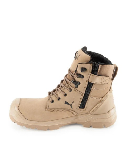 Picture of Puma Safety Boot Conquest Stone Lace Up Zip Side with Composite Cap