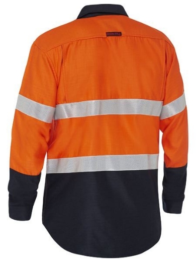 Picture of Bisley Apex 160 Taped Hi Vis FR Ripstop Vented Shirt