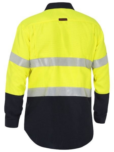 Picture of Bisley Apex 160 Taped Hi Vis FR Ripstop Vented Shirt