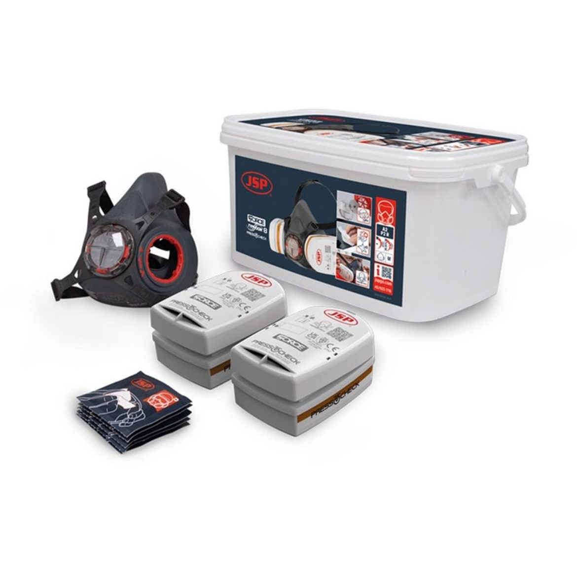 Picture of Force Typhoon 8 Half Mask Respirator Spray Painters Kit With A2P2 Filters