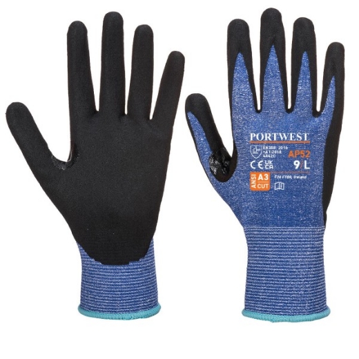 Picture of Portwest Dexti Cut Ultra Glove Blue/Black