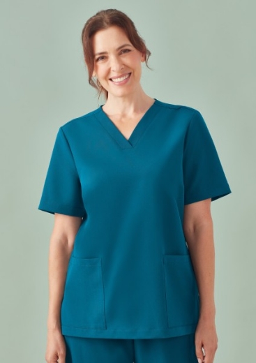 Picture of BIZCARE Ladies Pulse V-Neck Scrub Top