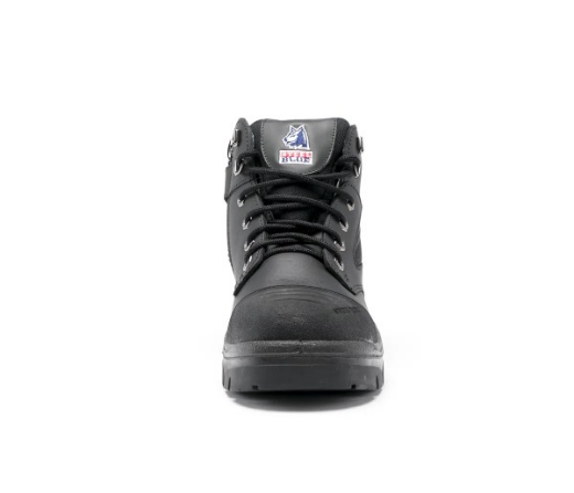 Picture of Steel Blue Parkes Zip Side Lace up Boot with Scuff Cap