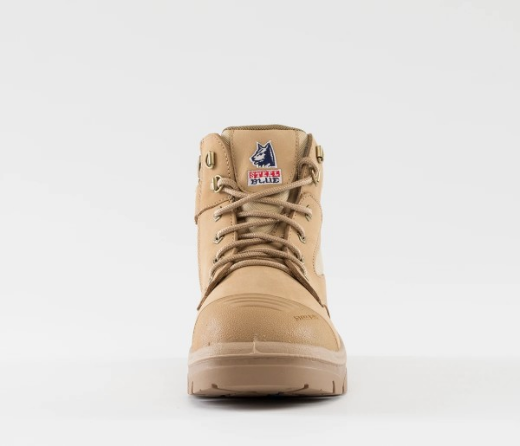 Picture of Steel Blue Parkes Zip Side Lace up Boot with Scuff Cap