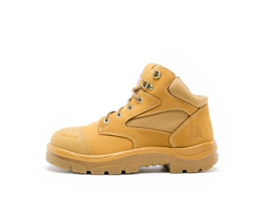 Picture of Steel Blue Parkes Zip Side Lace up Boot with Scuff Cap