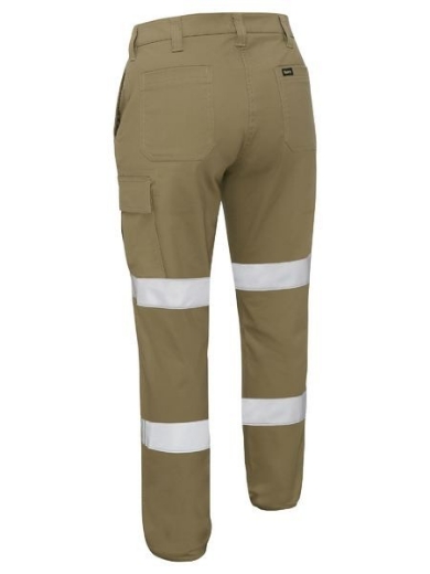 Picture of Bisley Ladies Stretch Cotton Cargo Pant with Reflective Tape