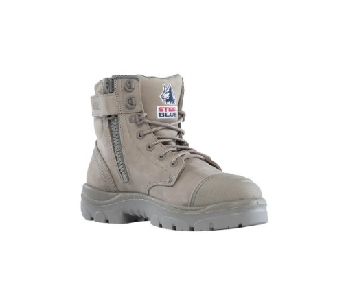 Picture of Steel Blue Argyle Zip Lace Up TPU Sole and Scuff Cap