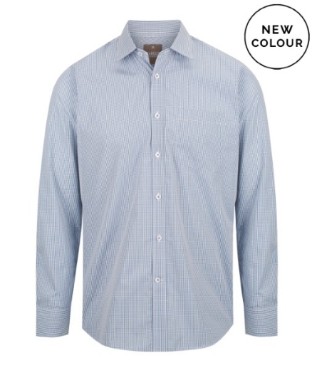 Picture of Gloweave Mens Westgarth Gingham Check Long Sleeve Shirt