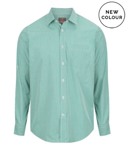 Picture of Gloweave Mens Westgarth Gingham Check Long Sleeve Shirt