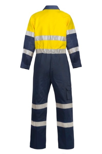 Picture of Workcraft Hi Vis Cotton Drill Reflective Industrial Laundry Coveralls