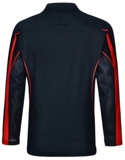 Picture of Winning Spirit Men's Celebrity Polo Shirt Long Sleeve 60% Cotton 40% CoolDry Polyester with breathable mesh panels