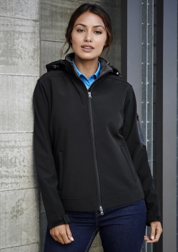 Picture of Biz Collection Summit Jacket Ladies breathable ripstop shell with fleece lining Windproof and water repellent