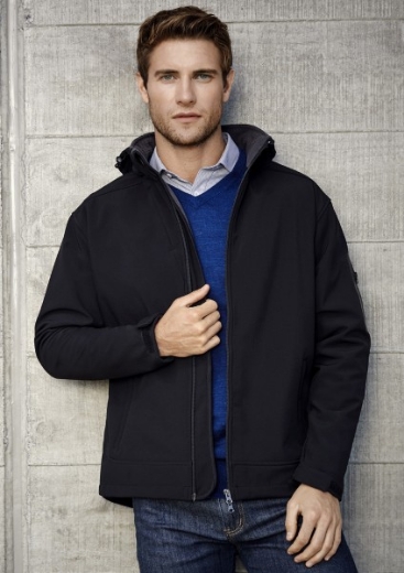 Picture of Biz Collection Summit Jacket Mens breathable ripstop shell with fleece lining Windproof and water repellent