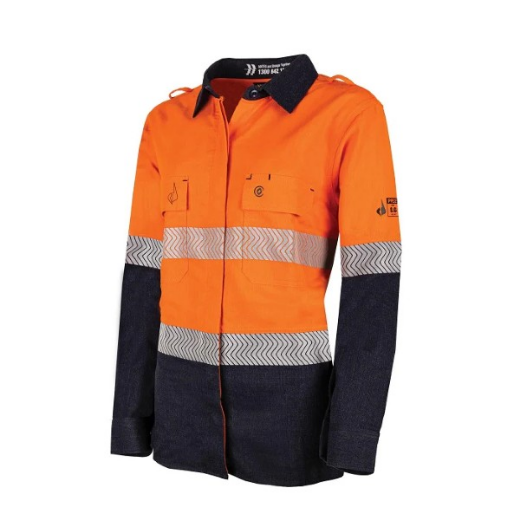 Picture of BOOL Ladies Ultra-Lightweight PPE2 Two Tone FR Shirt with Segmented FR Reflective Tape