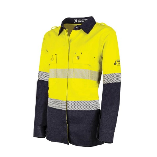 Picture of BOOL Ladies Ultra-Lightweight PPE2 Two Tone FR Shirt with Segmented FR Reflective Tape