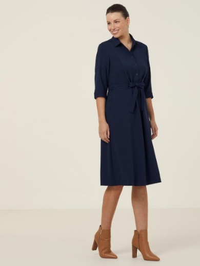 Picture of NNT Ladies Heavy Stretch Georgette Shirt Dress