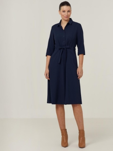 Picture of NNT Ladies Heavy Stretch Georgette Shirt Dress