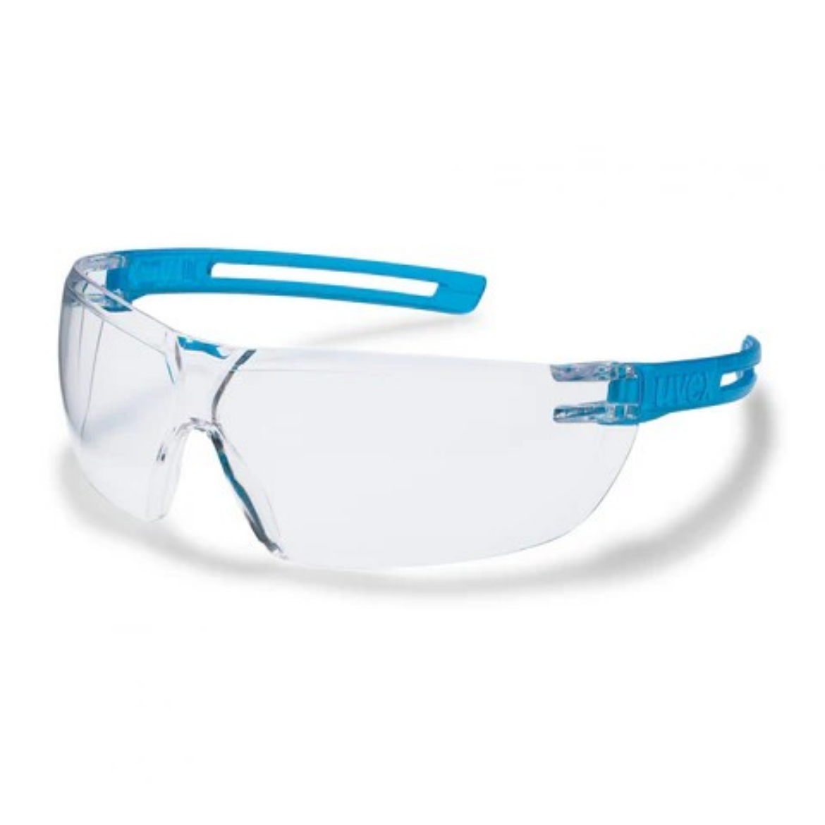 Picture of Uvex x-fit Safety Glasses Blue Arms Clear Lens
