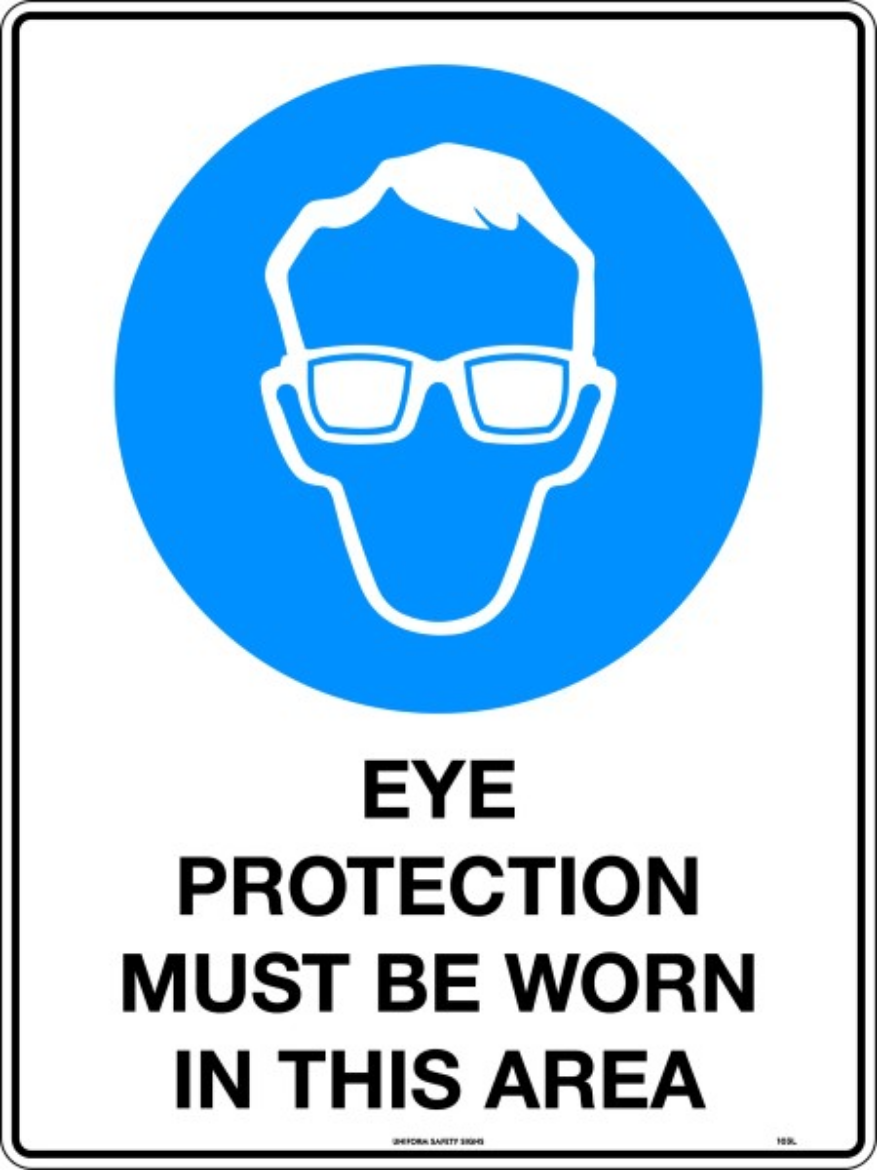 Picture of 600x450mm - Metal, Class 2 Reflective - Eye Protection Must Be Worn In This Area