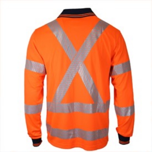 Picture of DNC Hi Vis Segmented Tape Back Polo Long Sleeve