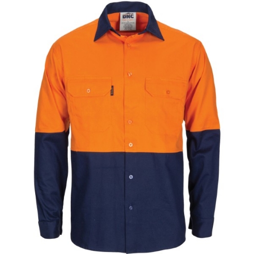 Picture of DNC Cotton Drill Shirt Cool Breeze Long Sleeve with Gussets