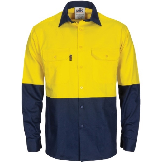 Picture of DNC Cotton Drill Shirt Cool Breeze Long Sleeve with Gussets