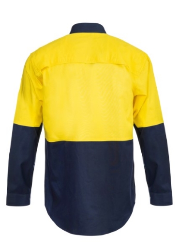 Picture of Workcraft Cool Breeze Cotton Drill Vented Shirt Long Sleeve 2 Tone