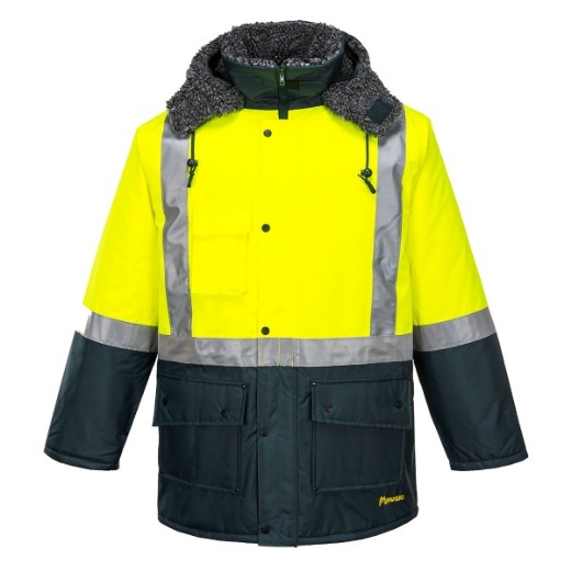 Picture of Huski Padded Freezer Jacket with Reflective Tape Yellow/Forest