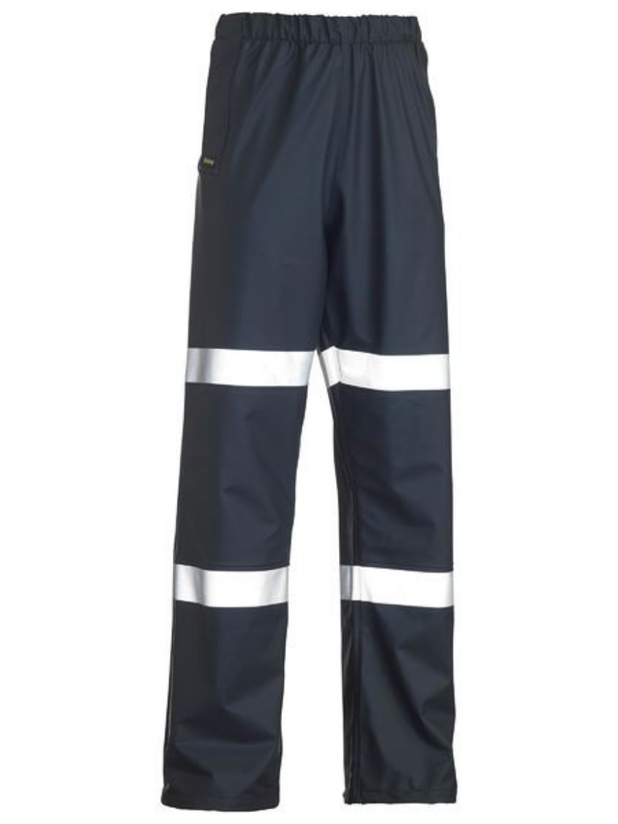 Picture of Bisley Stretch Rain Pants Reflective Tape- Navy