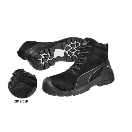 Picture of Puma Safety Tornado Boot Lace Up Zip Side with Scuff Cap Black