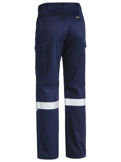 Picture of Bisley Industrial Engineered Cargo Cotton Drill Pants with Reflective Tape