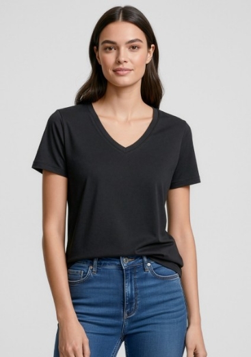 Picture of Biz Collection Ladies Viva Stretch V-Neck Tee
