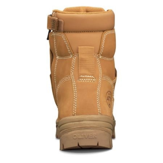 Picture of Oliver At's Lace up Zip Side Boot Composite Toe Cap Wheat
