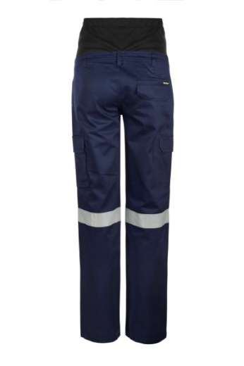 Picture of Work Craft Maternity Ladies Maternity Cargo Pant with Reflective Tape