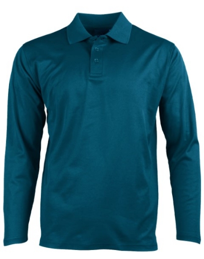 Picture of Winning Spirit Mens Victory Plus Polo Shirt Long Sleeve 60% Cotton 40% Polyester mesh knit