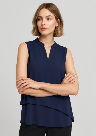 Picture of Biz Corporates Ladies Seville sleeveless Layered  Blouse