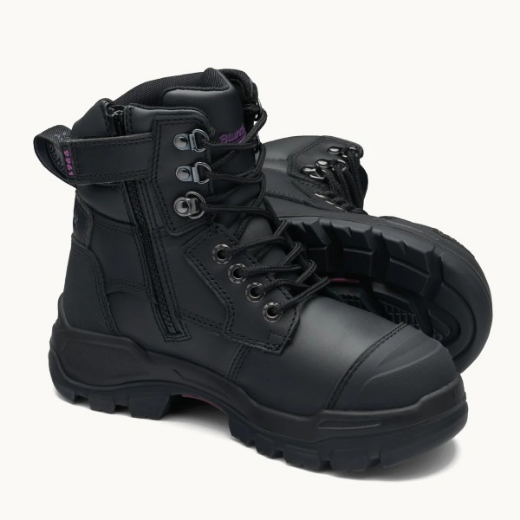 Picture of Blundstone Ladies RotoFlex 150mm Zip Sided Safety Boot Black