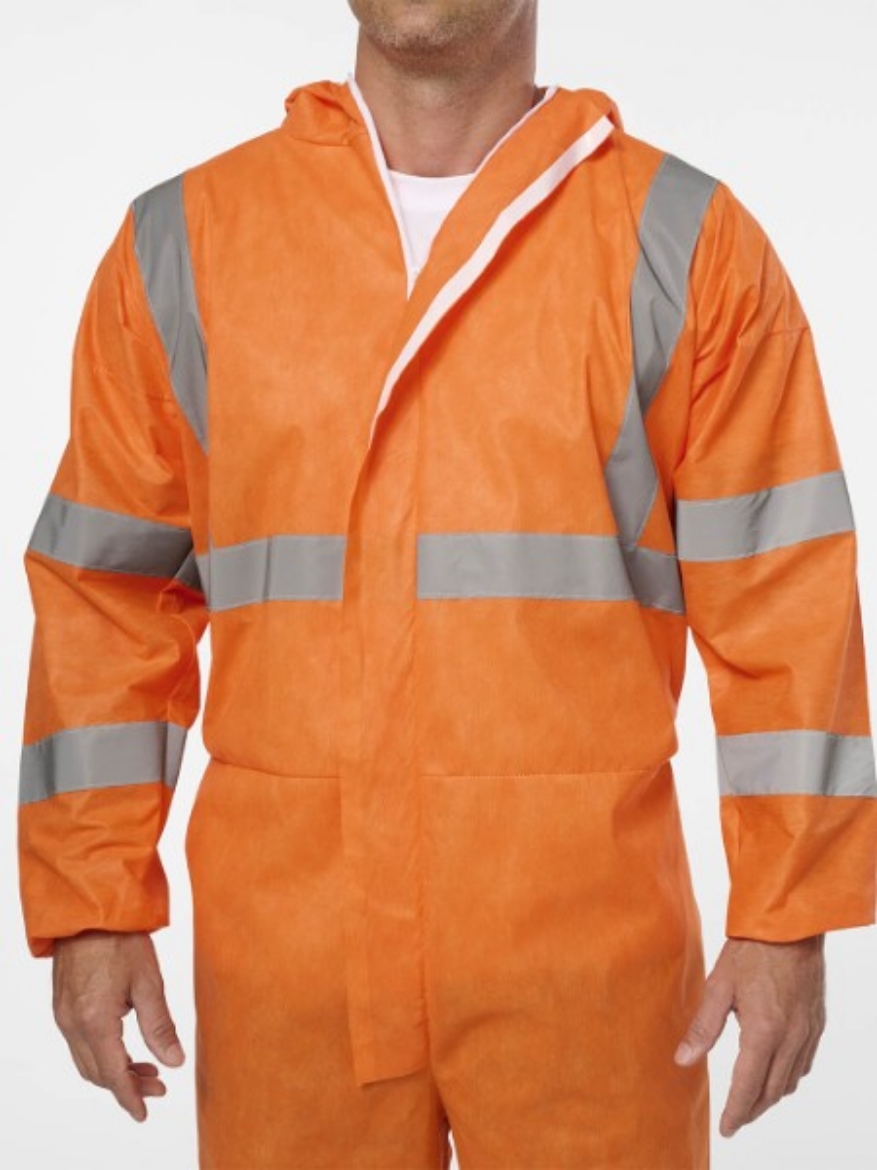 Picture of King Gee Originals Hi-Vis Taped Disposable Coverall