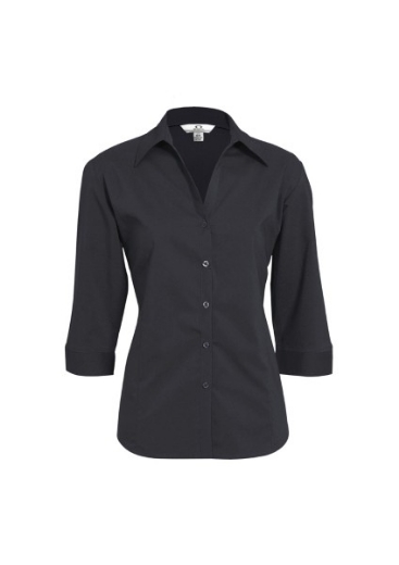 Picture of Biz Collection Ladies Metro Shirt 3/4 Sleeve 65% Cotton 30% polyester 5% elastane