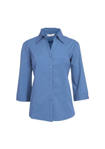 Picture of Biz Collection Ladies Metro Shirt 3/4 Sleeve 65% Cotton 30% polyester 5% elastane