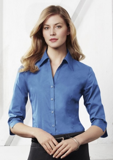 Picture of Biz Collection Ladies Metro Shirt 3/4 Sleeve 65% Cotton 30% polyester 5% elastane